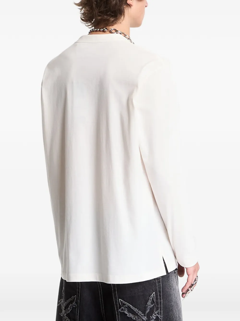Y-3 T-shirt met lange mouwen Beige