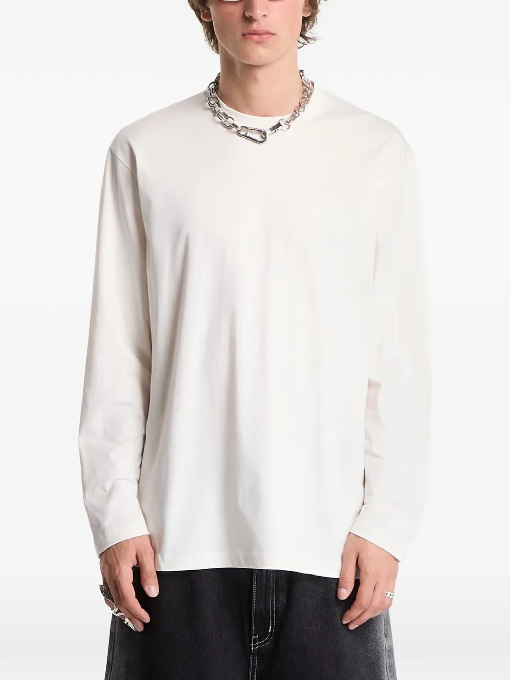 Y-3 T-shirt met lange mouwen Beige