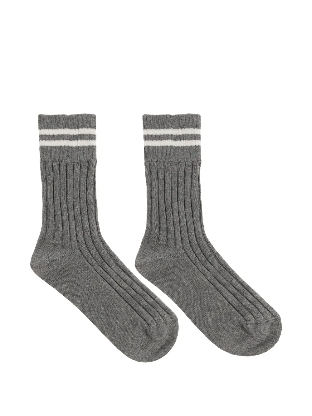 Eleventy striped ribbed socks - Grigio