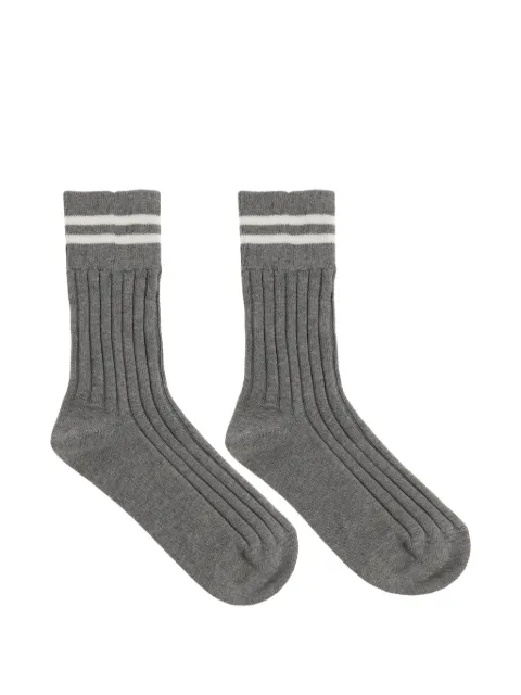Eleventy striped ribbed socks
