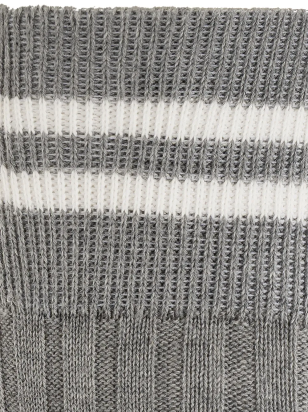  Eleventy Striped Ribbed Socks - Grey 
