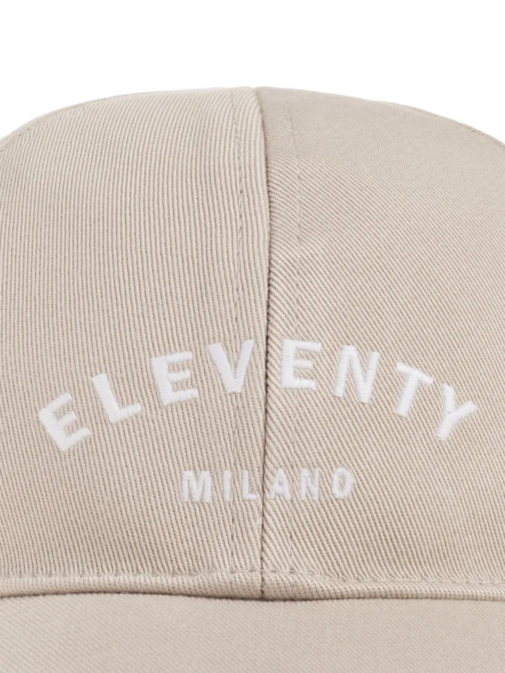 Eleventy Honkbalpet met logodetail Beige