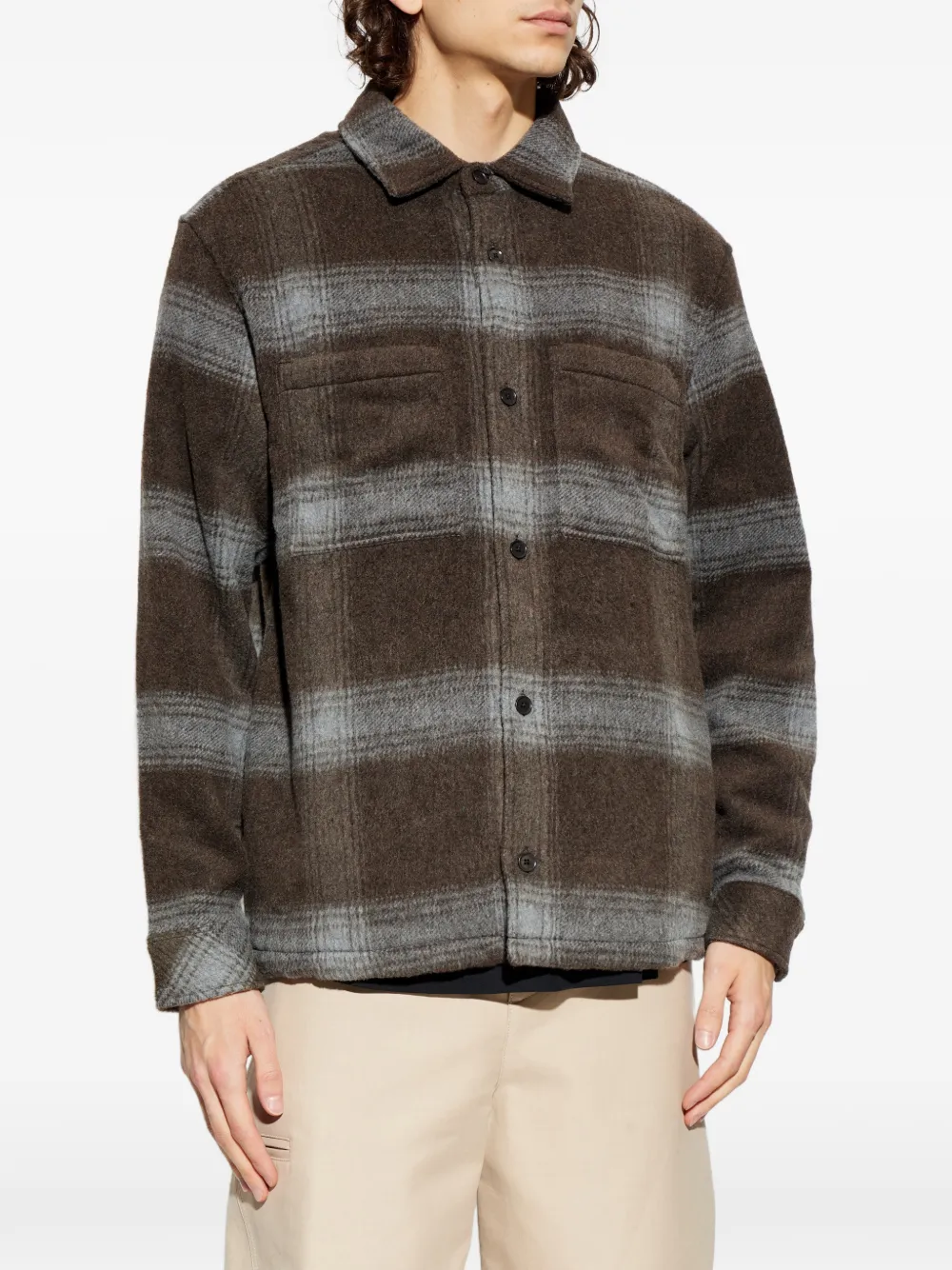  Samsoe Samsoe Sacastor Check-pattern Button Shirt - Brown 