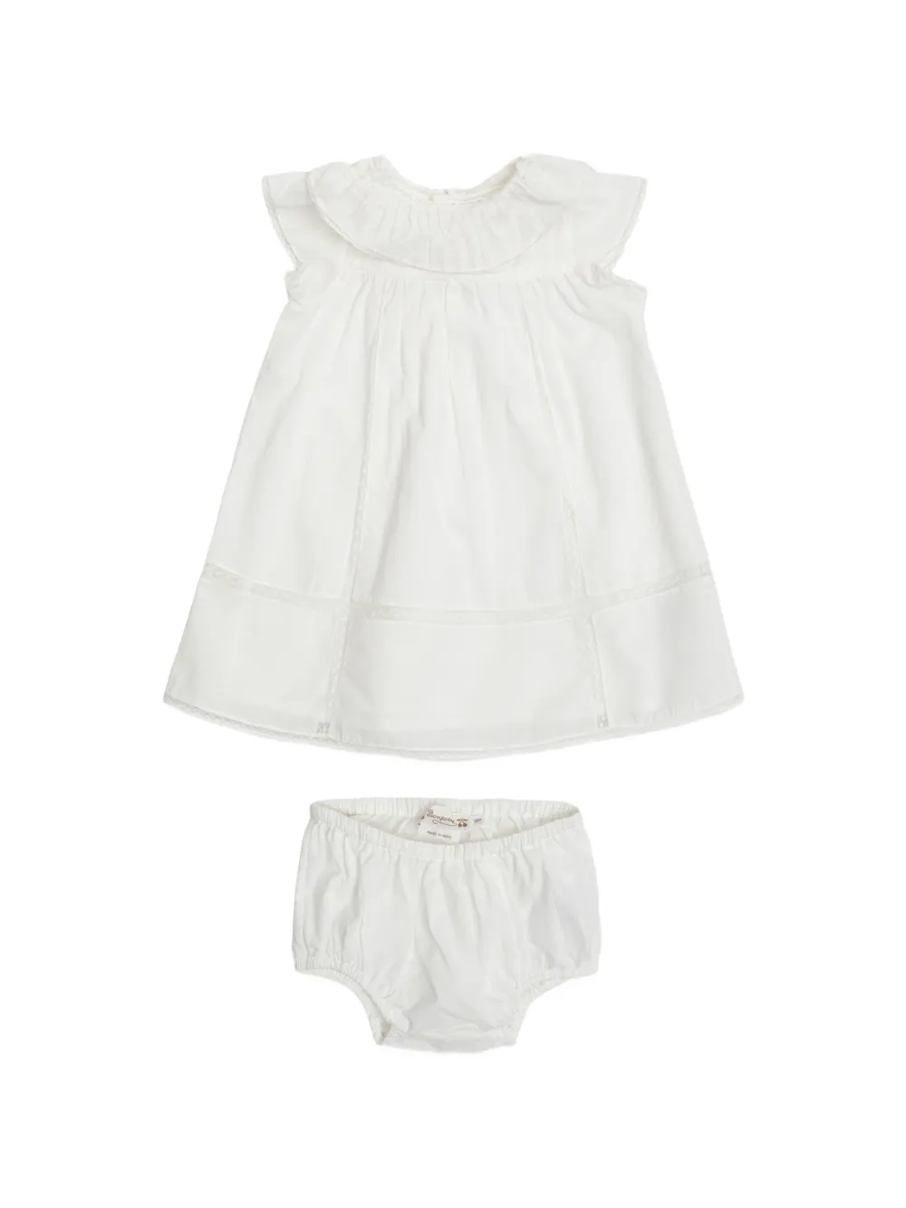 Bonpoint Lenou ruffled dress set - Toni neutri