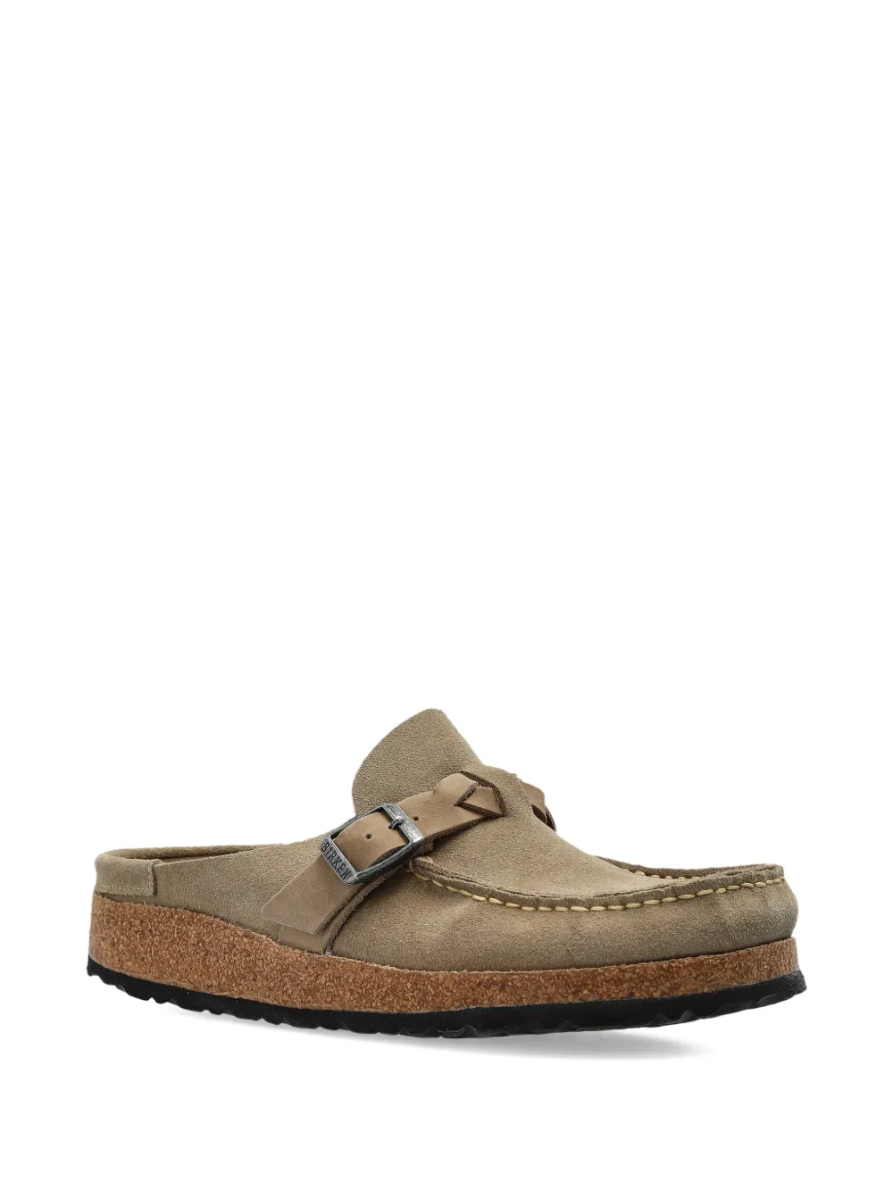 Birkenstock Buckley suède klompen Beige