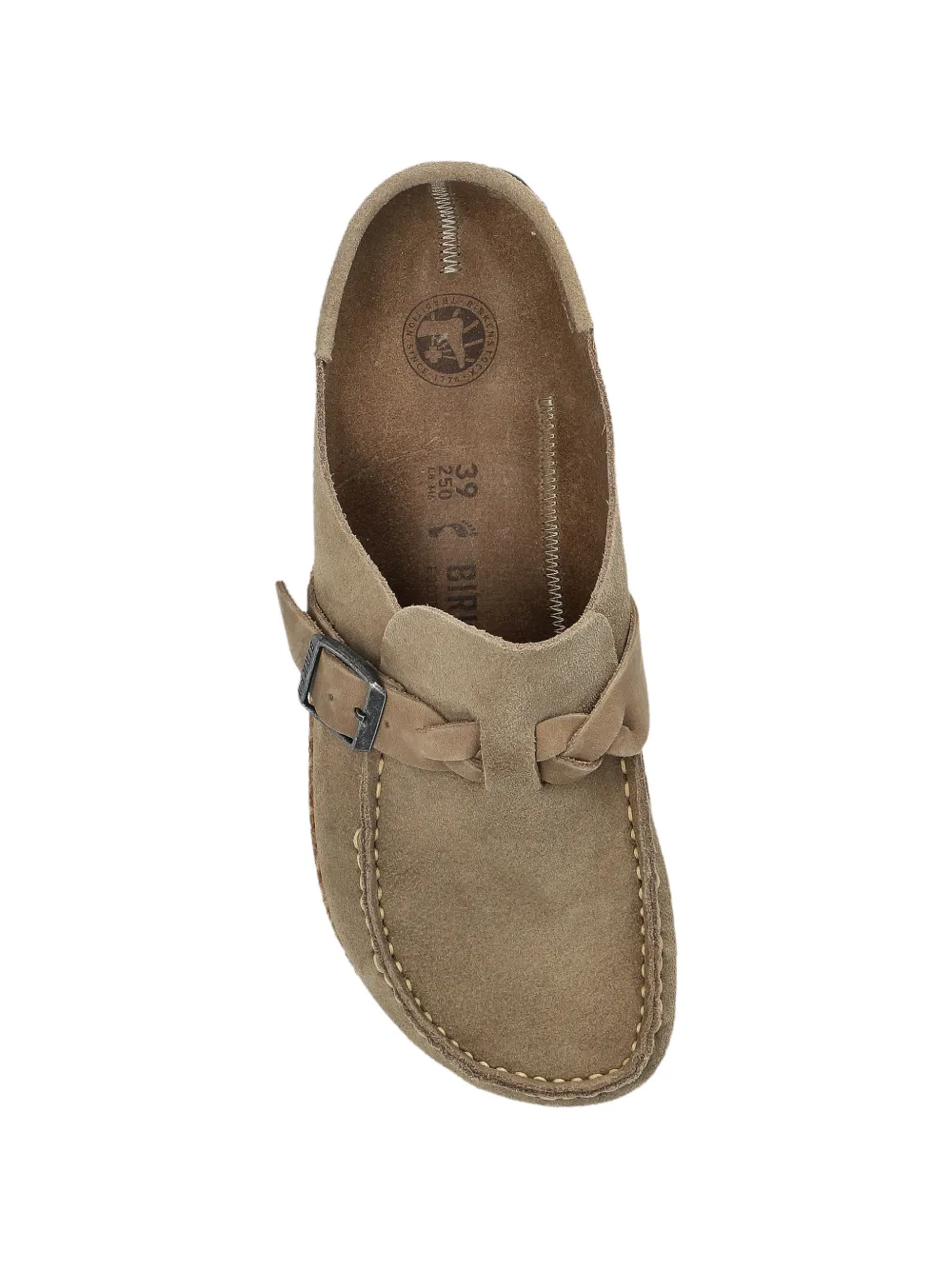 Birkenstock Buckley suède klompen Beige