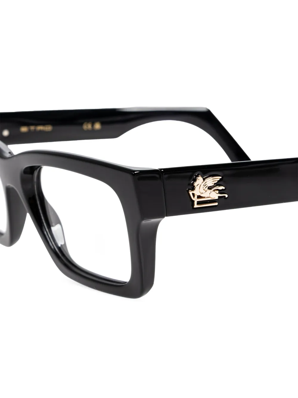 ETRO Bril met vierkant montuur en logodetail Zwart