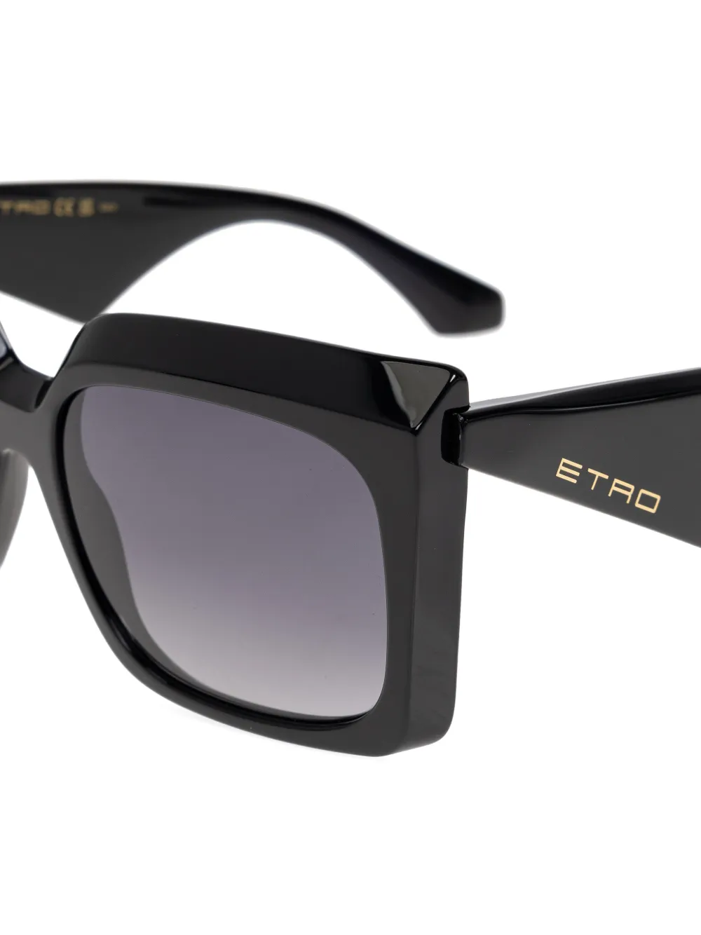 ETRO Zonnebril met geometrisch montuur Zwart