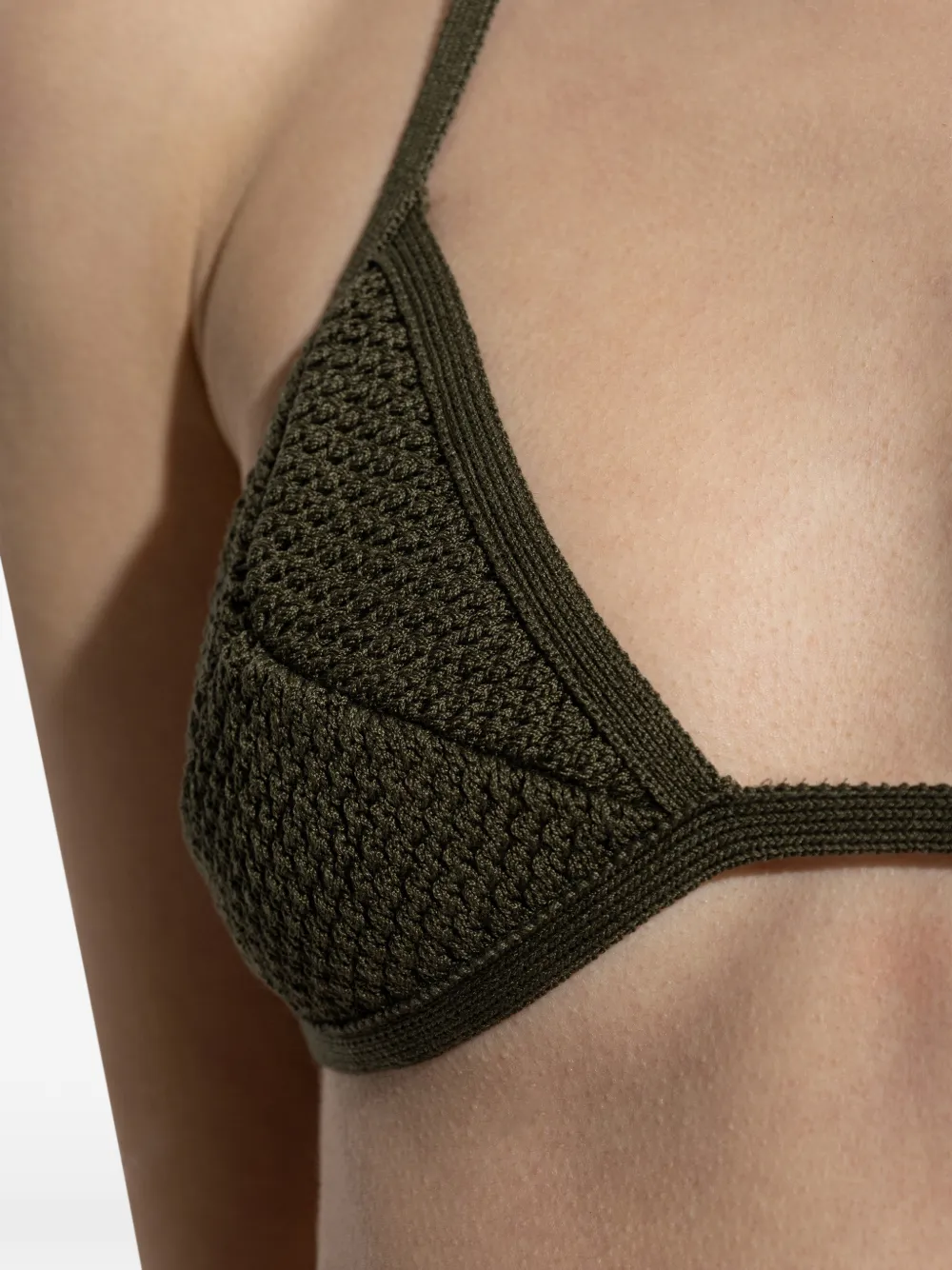 DSQUARED2 Gehaakte tweedelige bikini met strik Groen