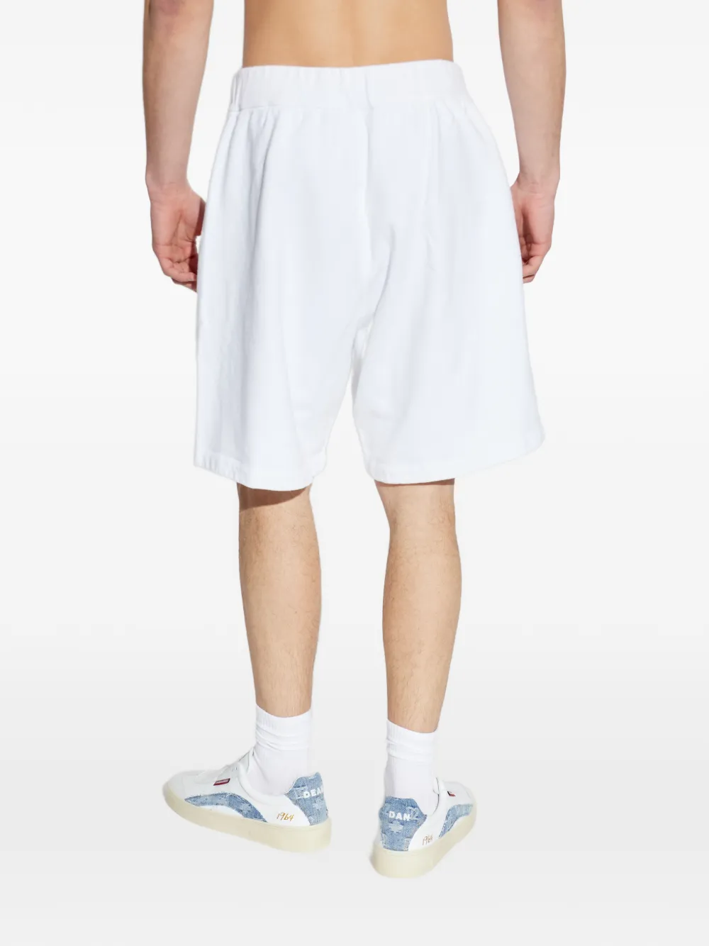 DSQUARED2 Trainingsshorts met geborduurd logo en trekkoord Wit