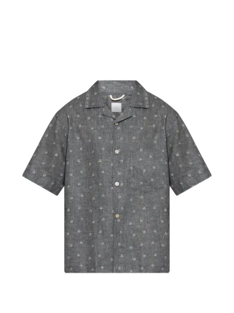 Eleventy collared polka dot shirt