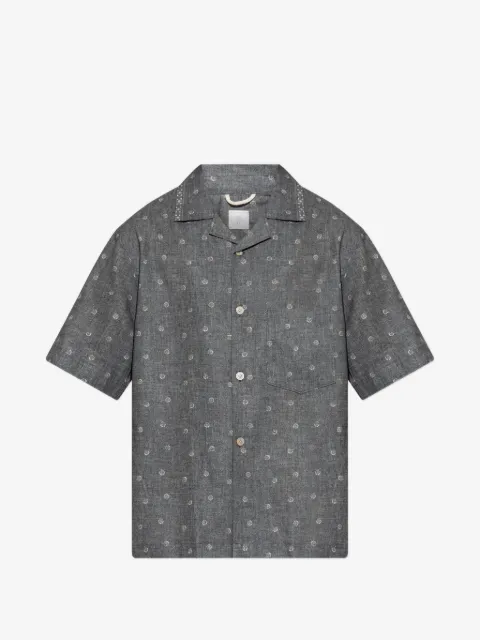 Eleventy collared polka dot shirt