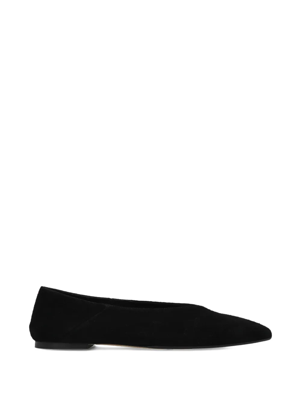 Aeyde pointed toe suede shoes Zwart