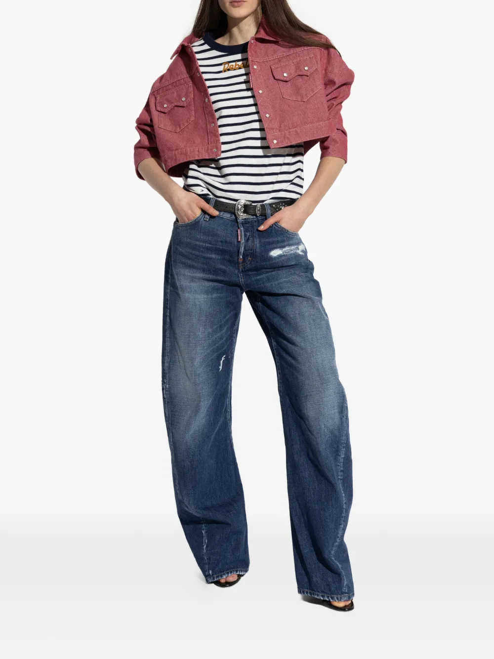  Dsquared2 Pantalones Con Efecto Envejecido - Azul 