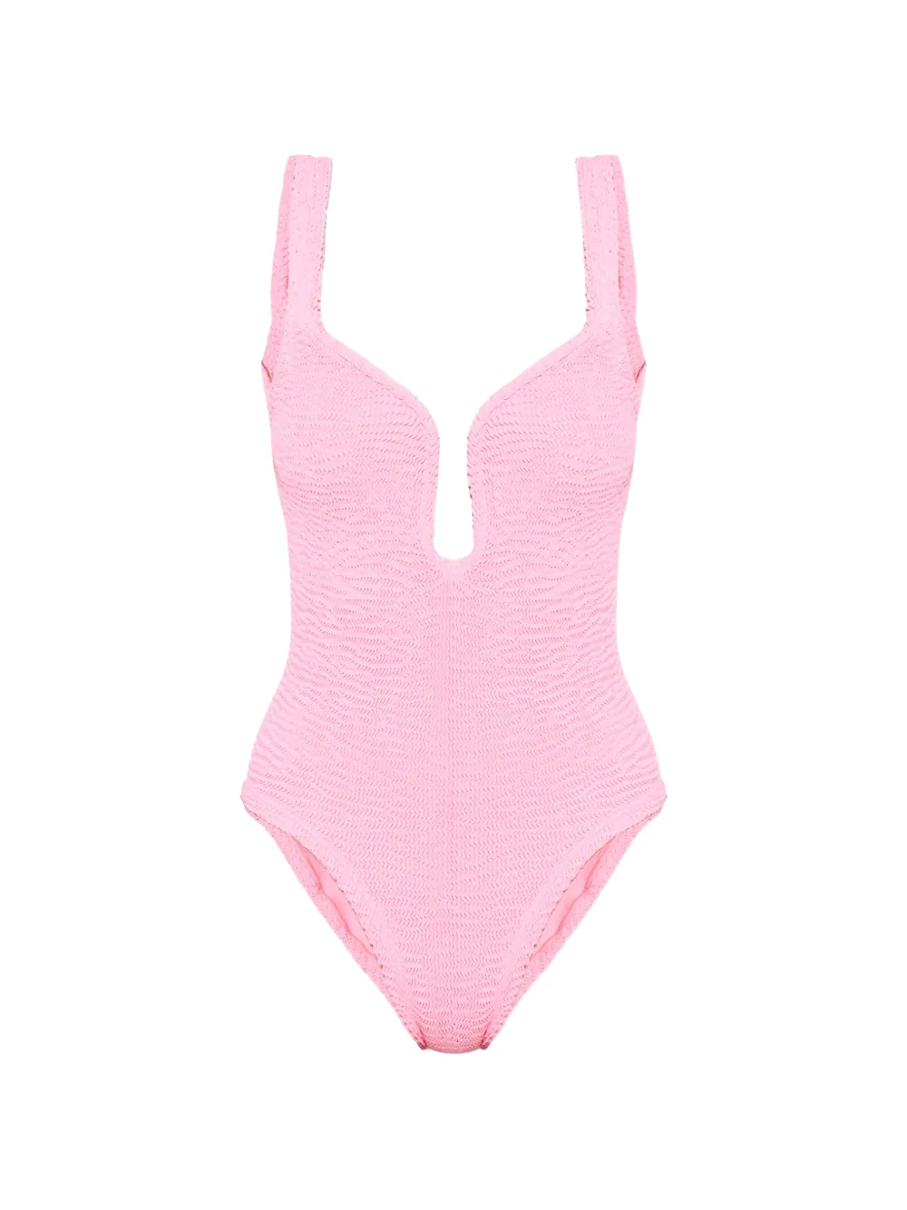PARAMIDONNA Mika v-neck textured beachwear - Rosa