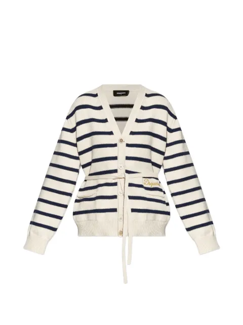 DSQUARED2 striped embroidered cardigan