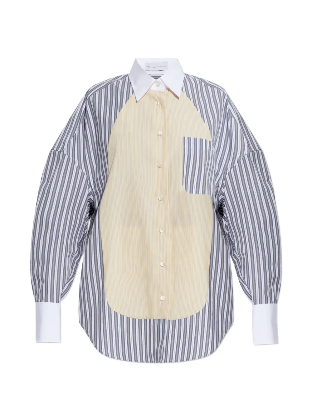 Stella McCartney striped paneled shirt - Grigio