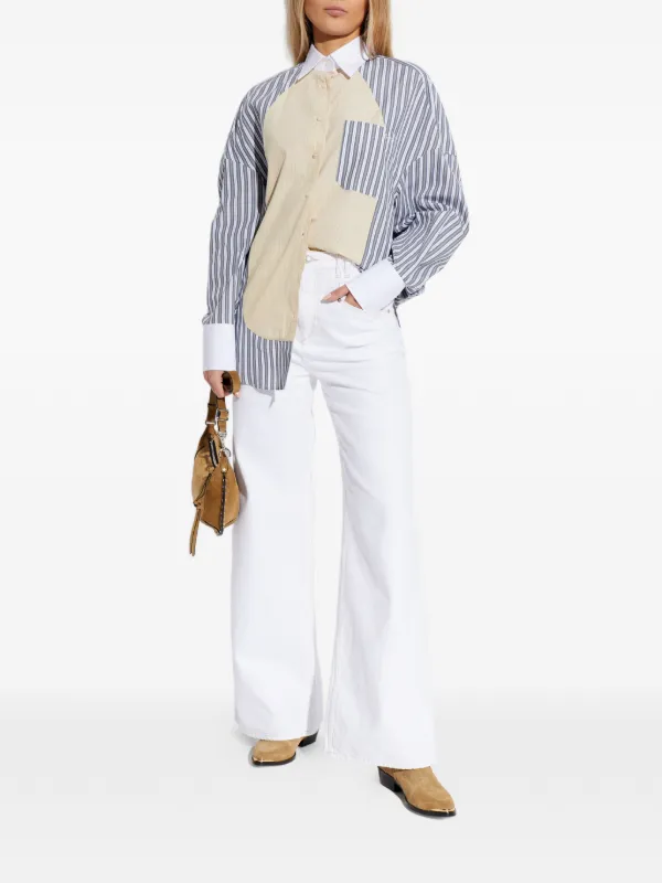 Stella McCartney ストライプパネル シャツ | グレー | FARFETCH JP