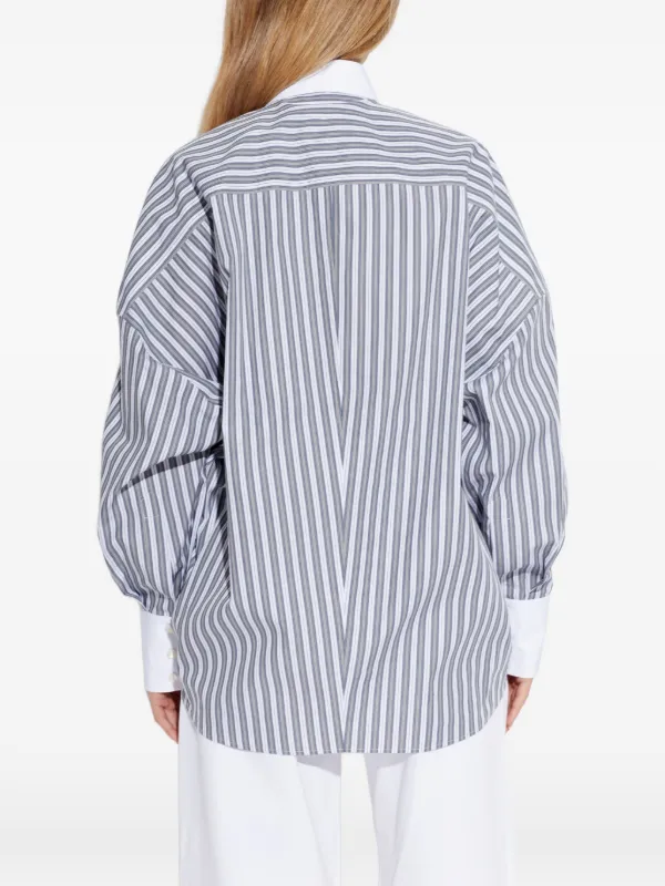 Stella McCartney ストライプパネル シャツ | グレー | FARFETCH JP