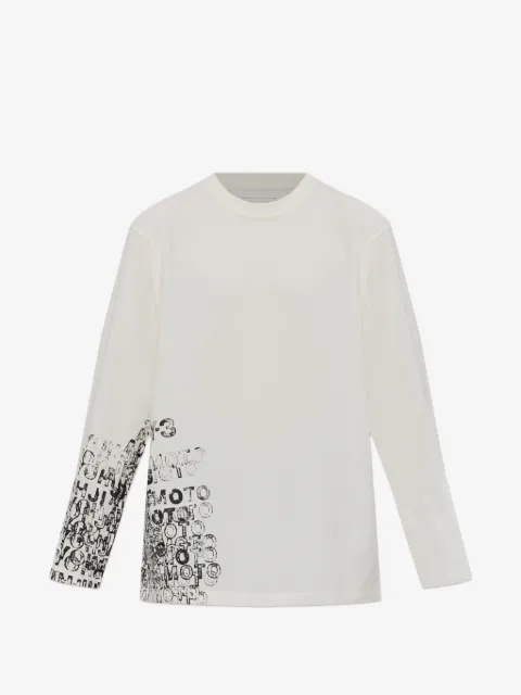 Y-3 playera estampada manga larga