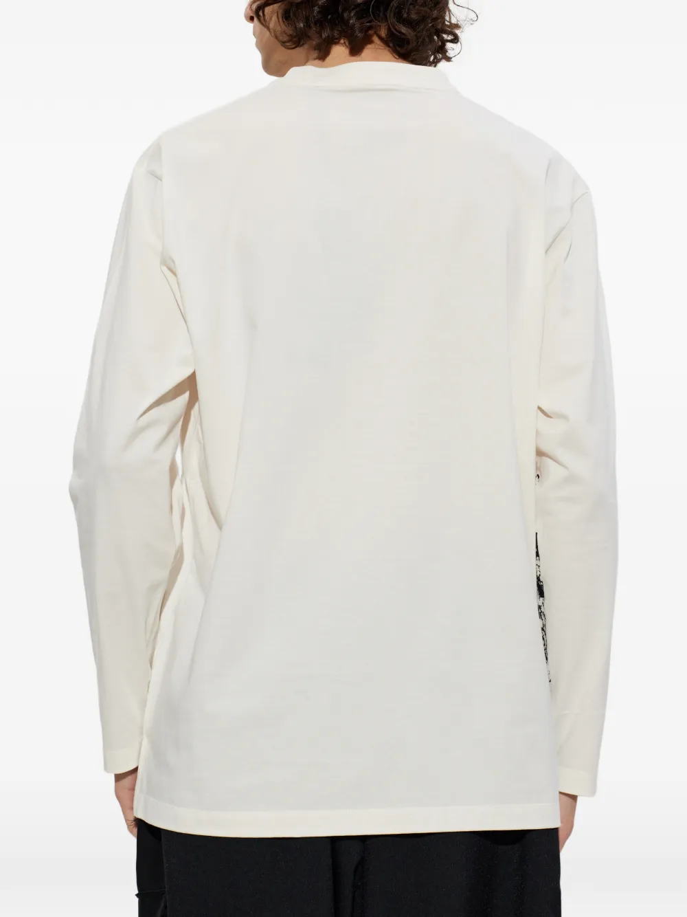 Y-3 T-shirt met lange mouwen met print Beige