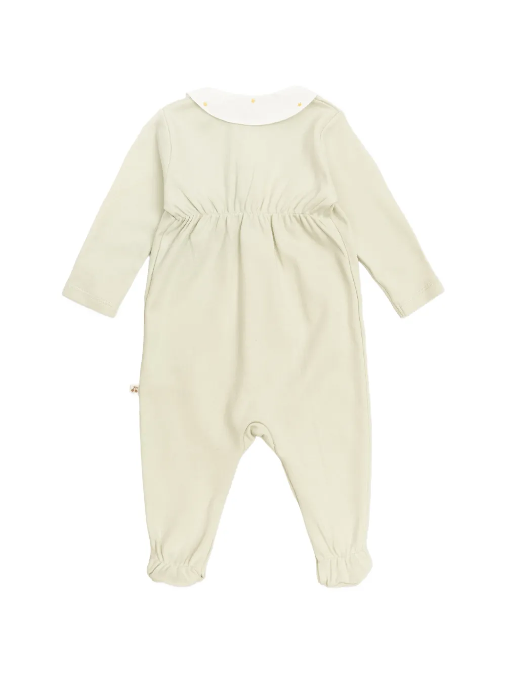 Bonpoint Pyjama met geborduurde kraag Beige