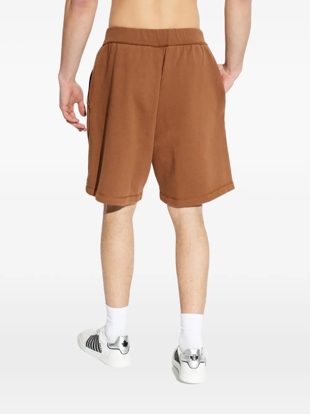 DSQUARED2 Trainingsshorts met geborduurd logo en trekkoord Bruin