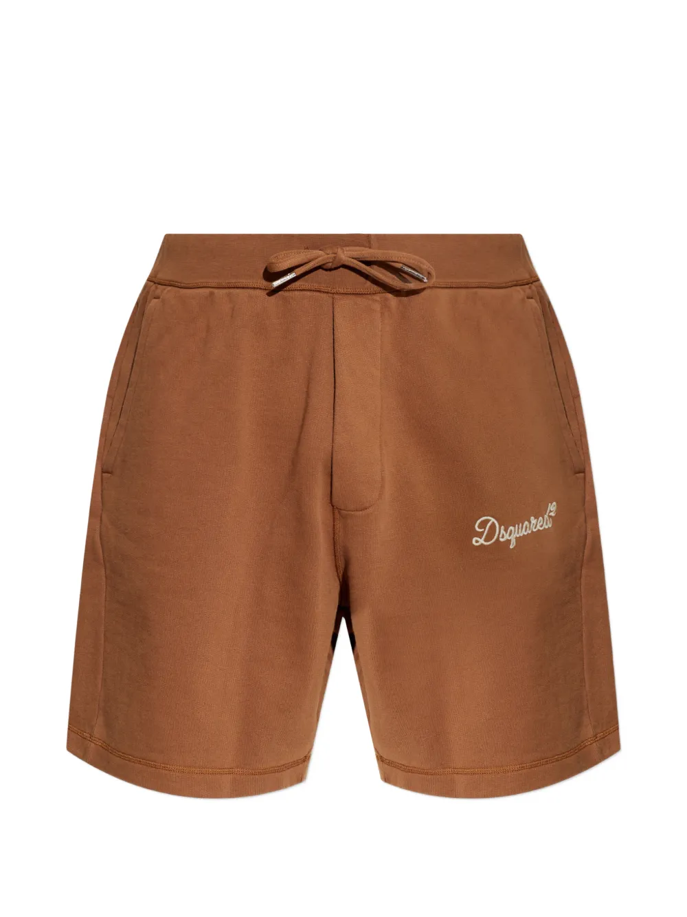 DSQUARED2 drawstring embroidered-logo track shorts - Marrone