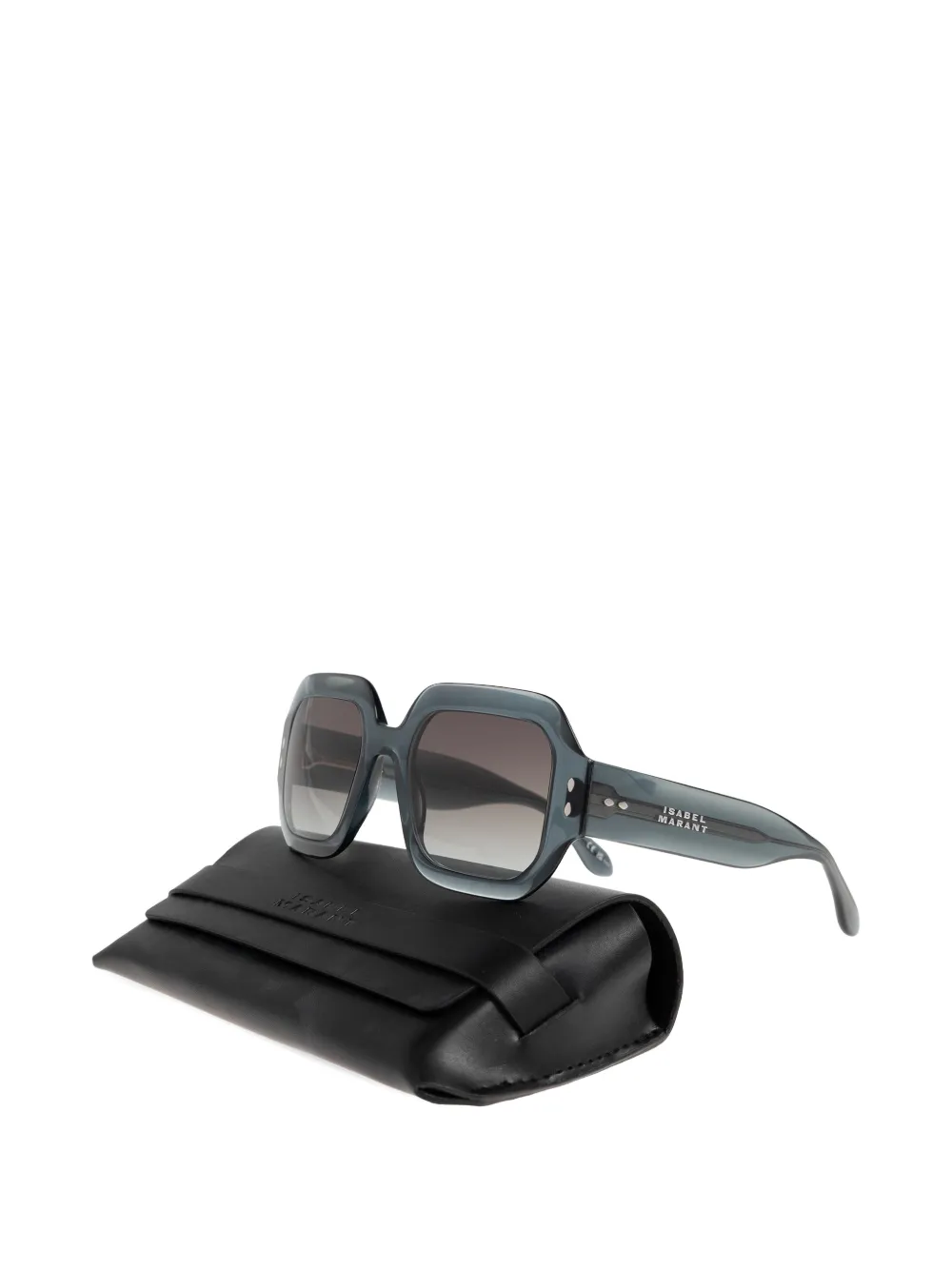 Isabel Marant Eyewear Zonnebril met geometrisch montuur en studs Grijs
