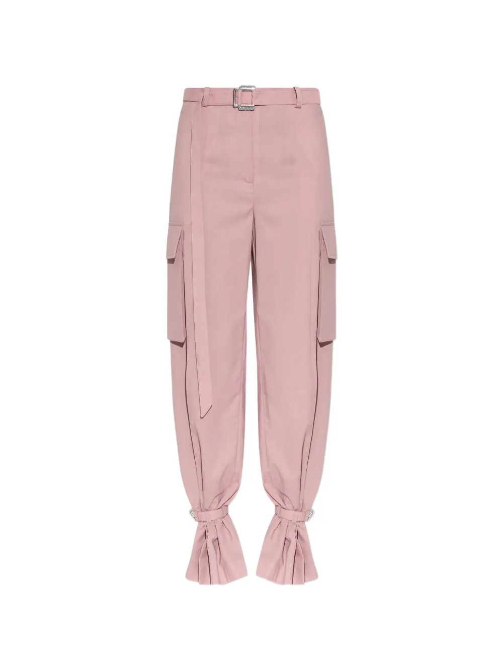 The Attico ruffle cargo trousers - Rosa