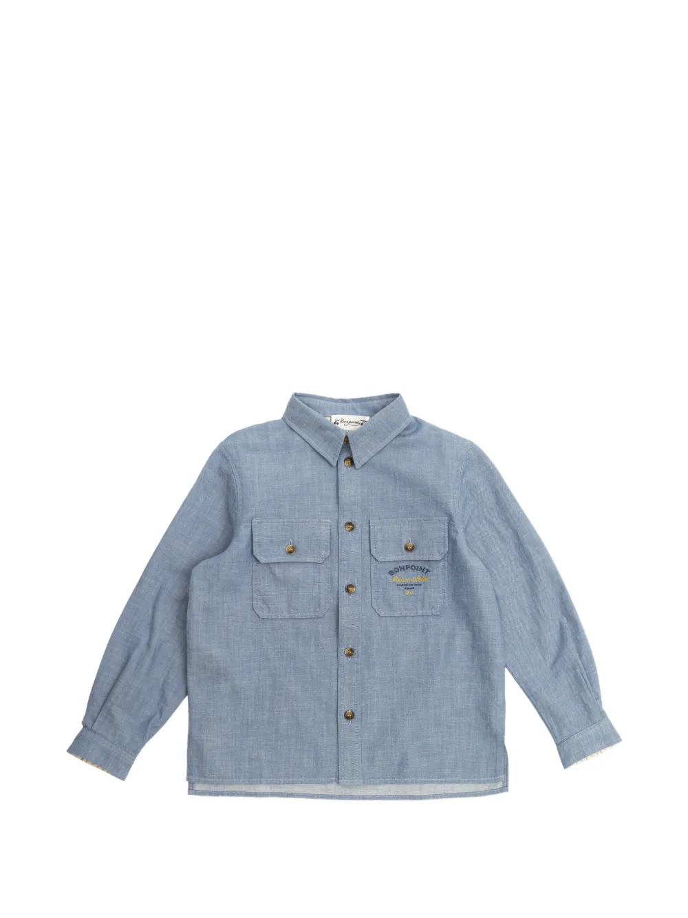Bonpoint Eddy chest-pocket shirt - Blu