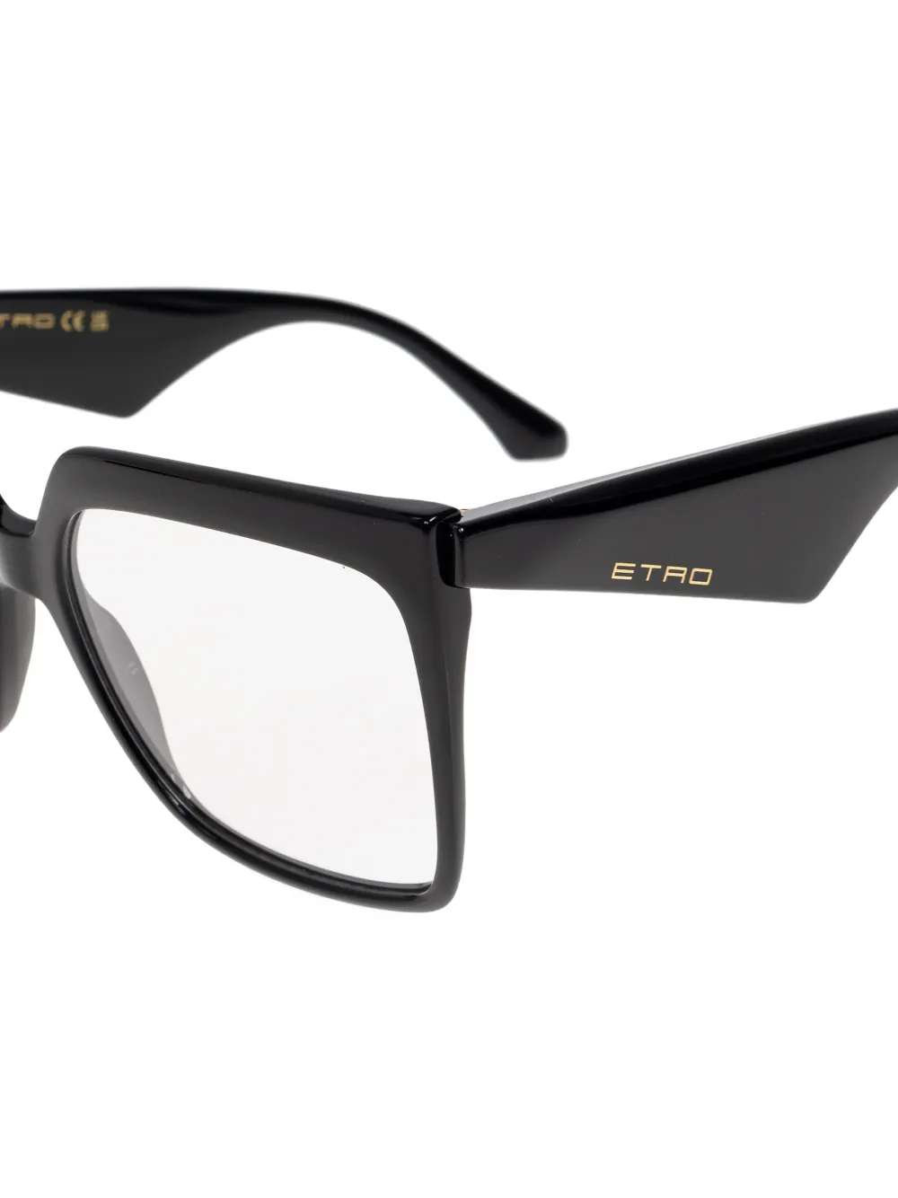 ETRO Bril met rechthoekig montuur Zwart