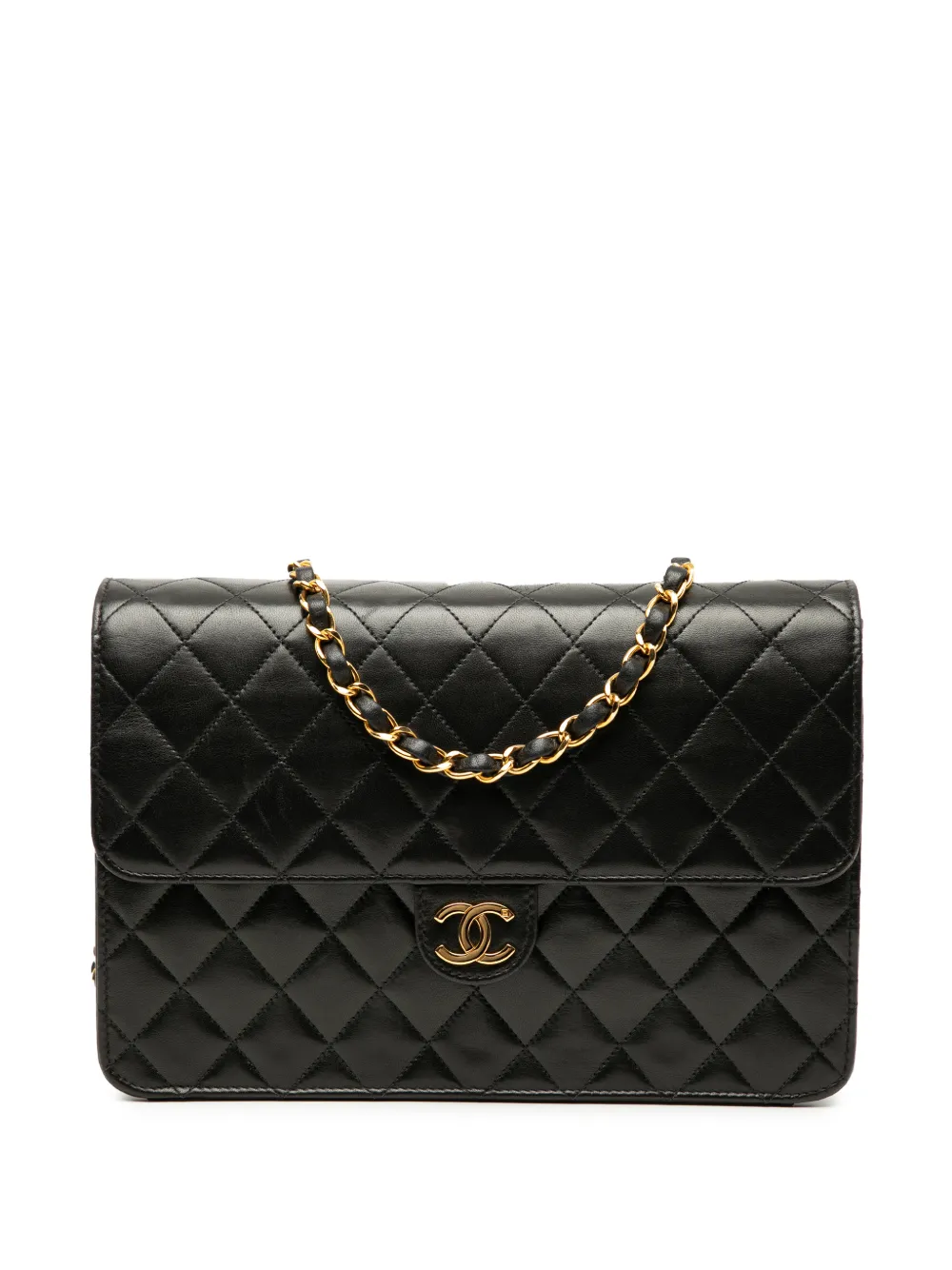 CHANEL Pre-Owned 1997-1999 Medium CC Quilted Lambskin Single Flap shoulder bag - Black