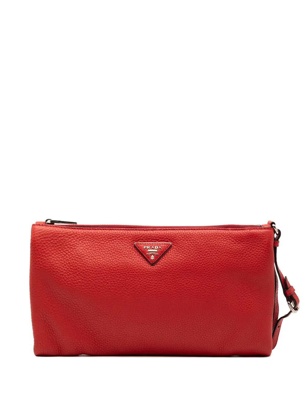 Prada Pre-Owned 2000-2025 Vitello Daino clutch bag - Rosso