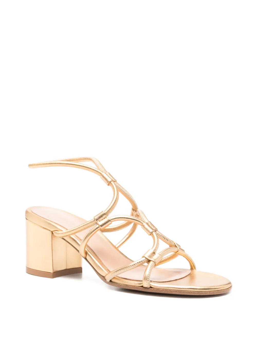 Gianvito Rossi ankle-strap heeled sandals Goud