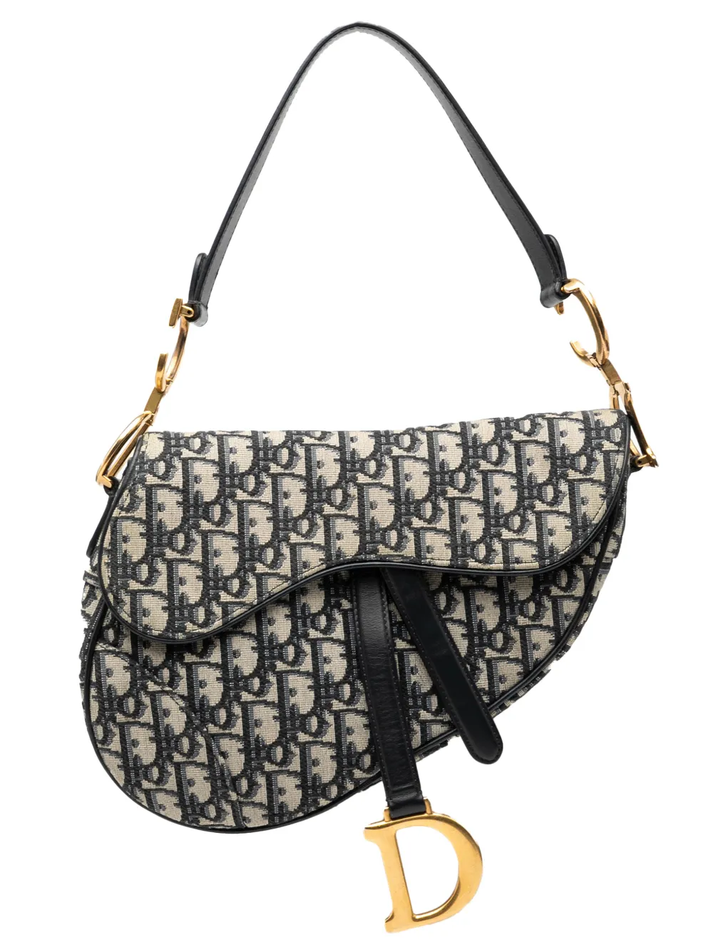 Christian Dior Pre-Owned 2019 Oblique Canvas Saddle Bag shoulder bag - Toni neutri