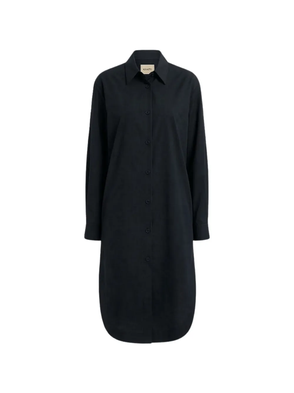 KHAITE long-sleeve button-fastening midi dress - Blu