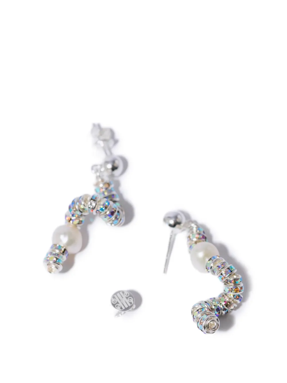  Pearl Octopuss. Y Pearl Embellished Drop Earrings - Silver 