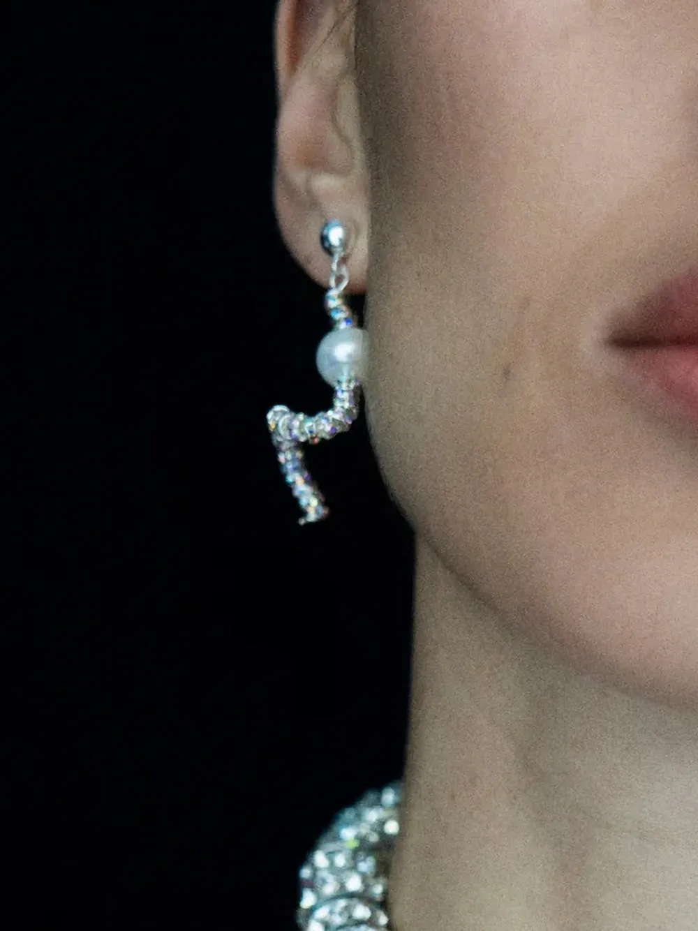  Pearl Octopuss. Y Pearl Embellished Drop Earrings - Silver 