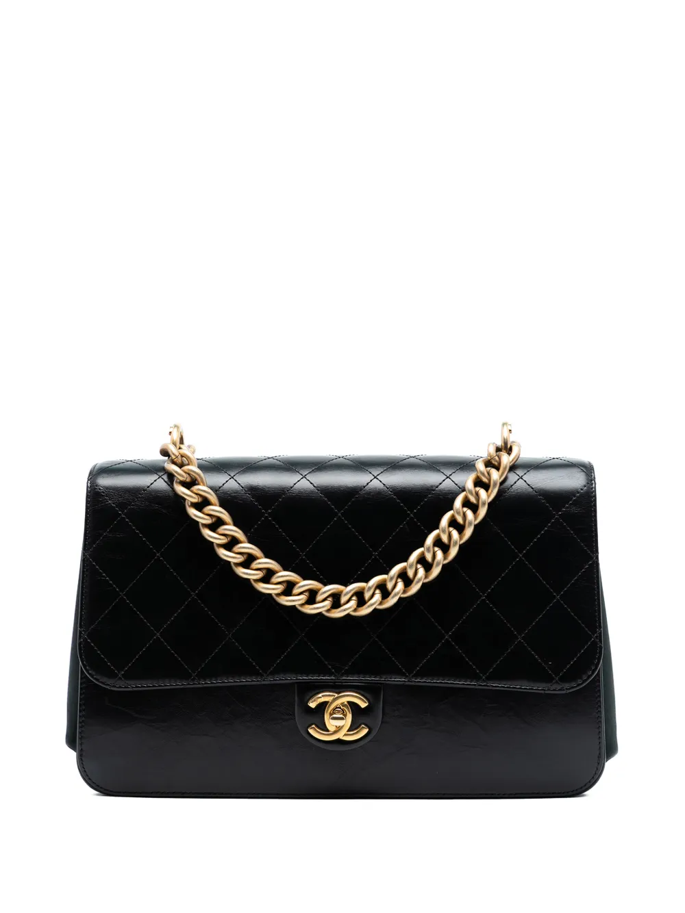 CHANEL Pre-Owned 2016-2017 Paris Cosmopolite Aged Calfskin Straight Lined Flap crossbody bag - Nero
