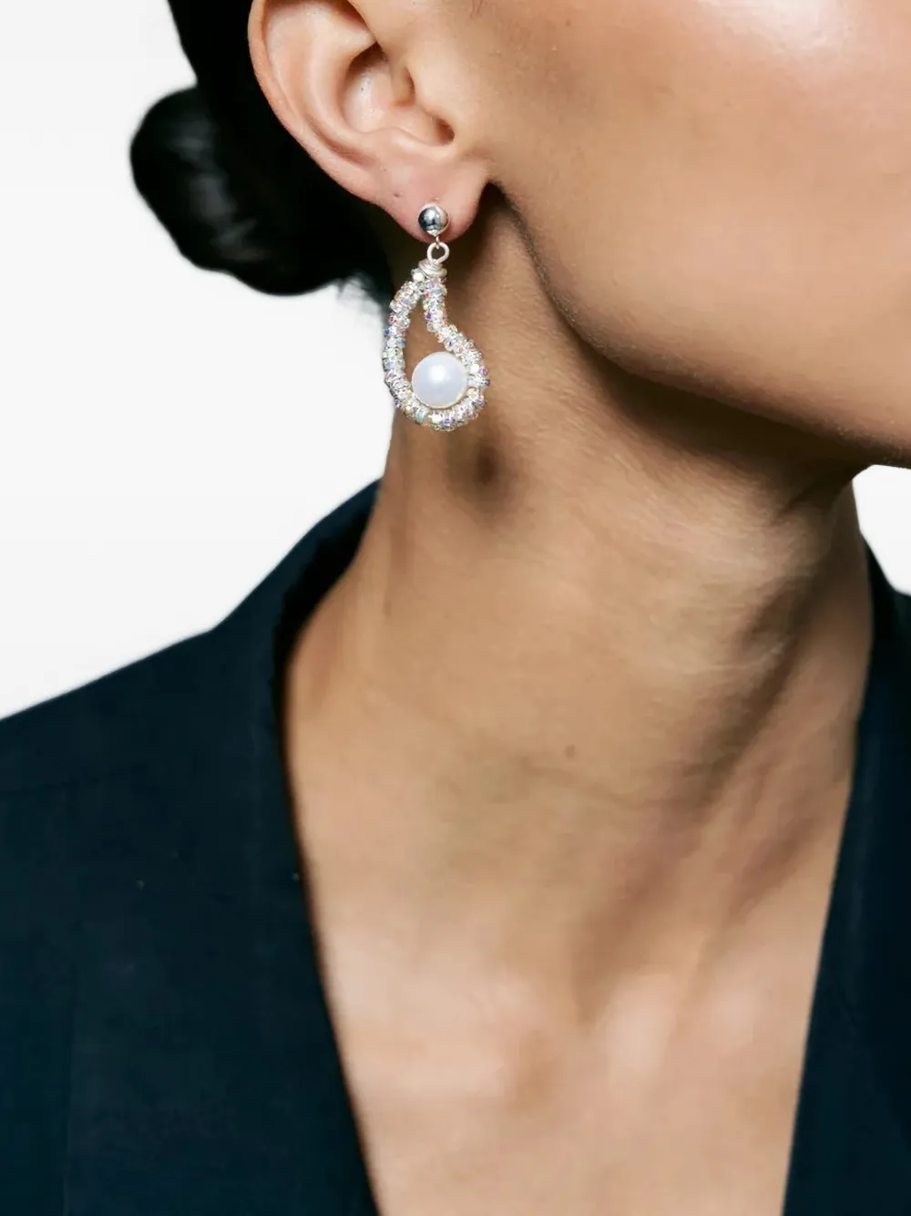 Pearl Octopuss. Y Oorringen met parels - Zilver