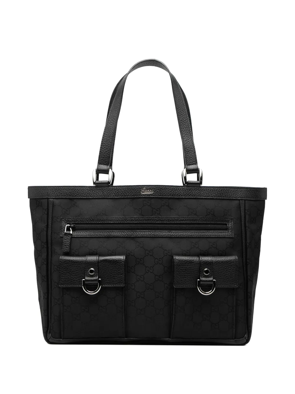 Gucci Pre-Owned 2000-2015 GG Nylon Abbey D Ring Pocket tote bag - Nero