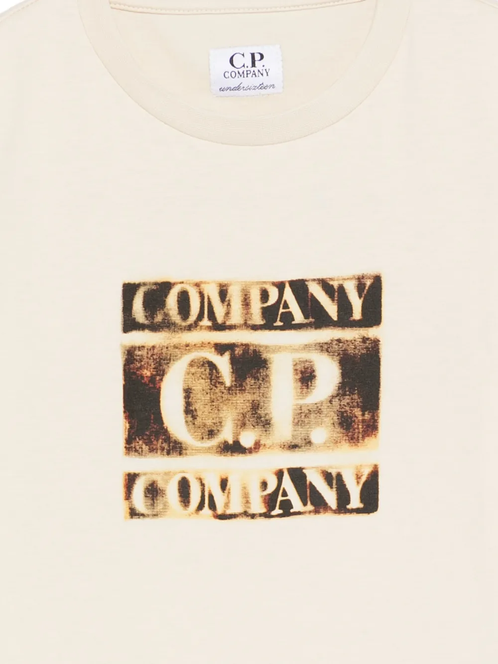 C.P. Company Kids T-shirt met logo Beige