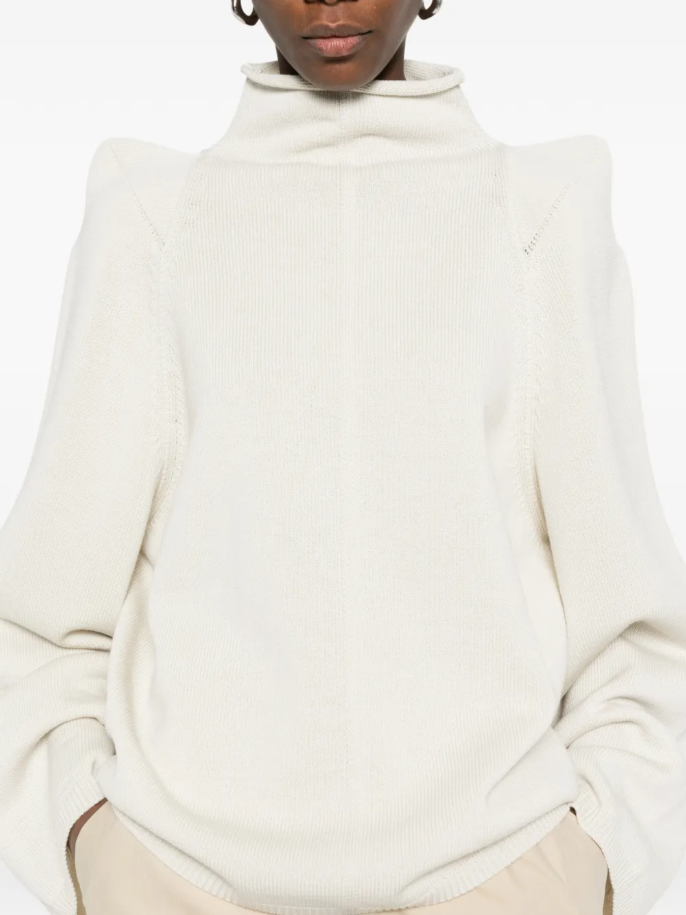Rick Owens Con trui met hoge hals Beige