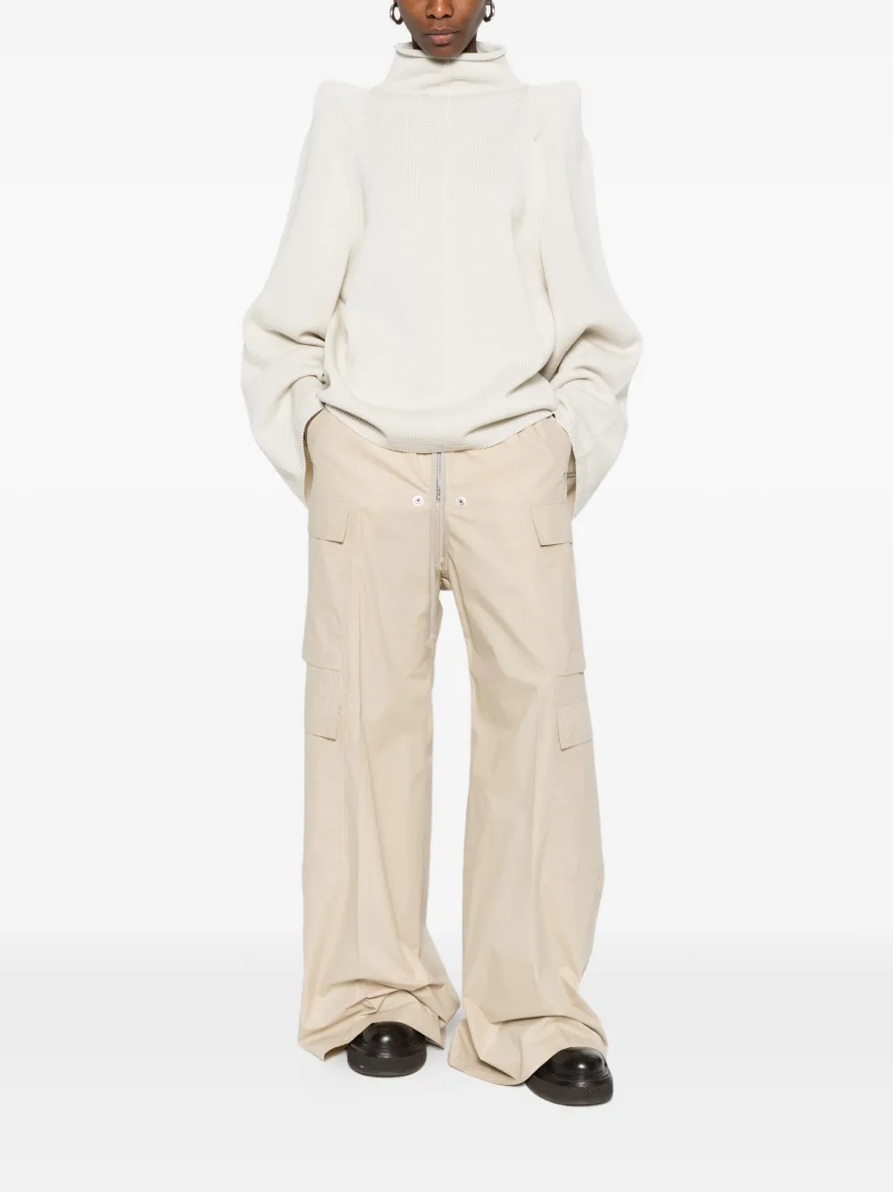 Rick Owens Con High-neck Sweater - Neutrals 