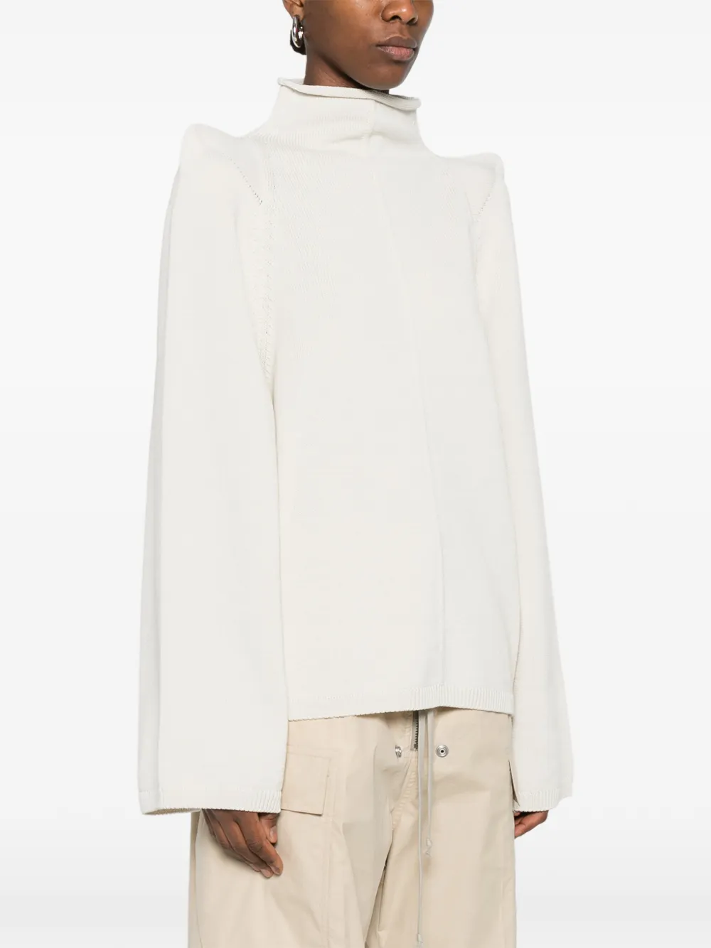  Rick Owens Con High-neck Sweater - Neutrals 