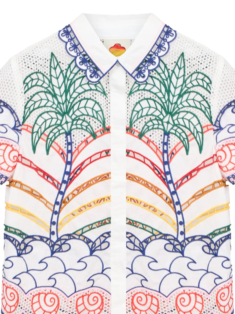  Farm Rio Richlieu Tropical-print Shirt - White 