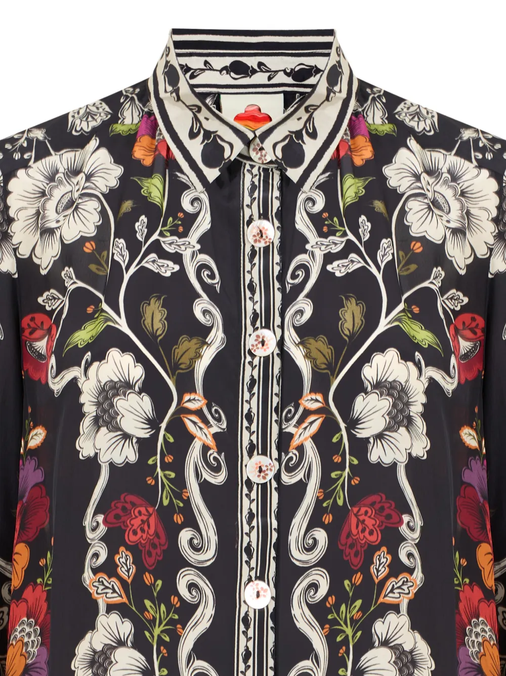 FARM Rio Blouse met bloemenprint Zwart