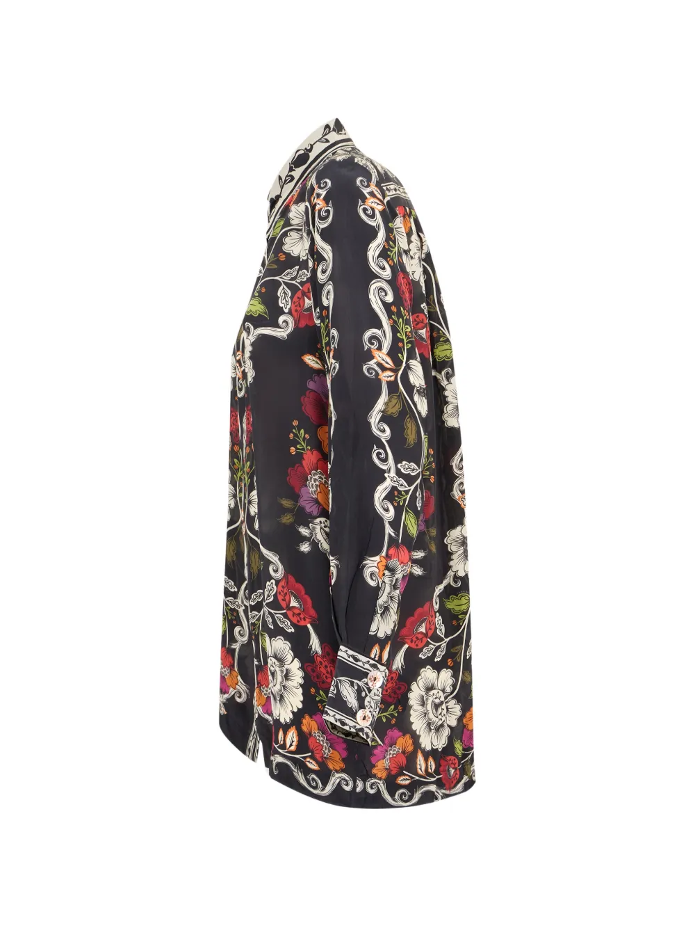  Farm Rio Floral-print Button-up Shirt - Black 