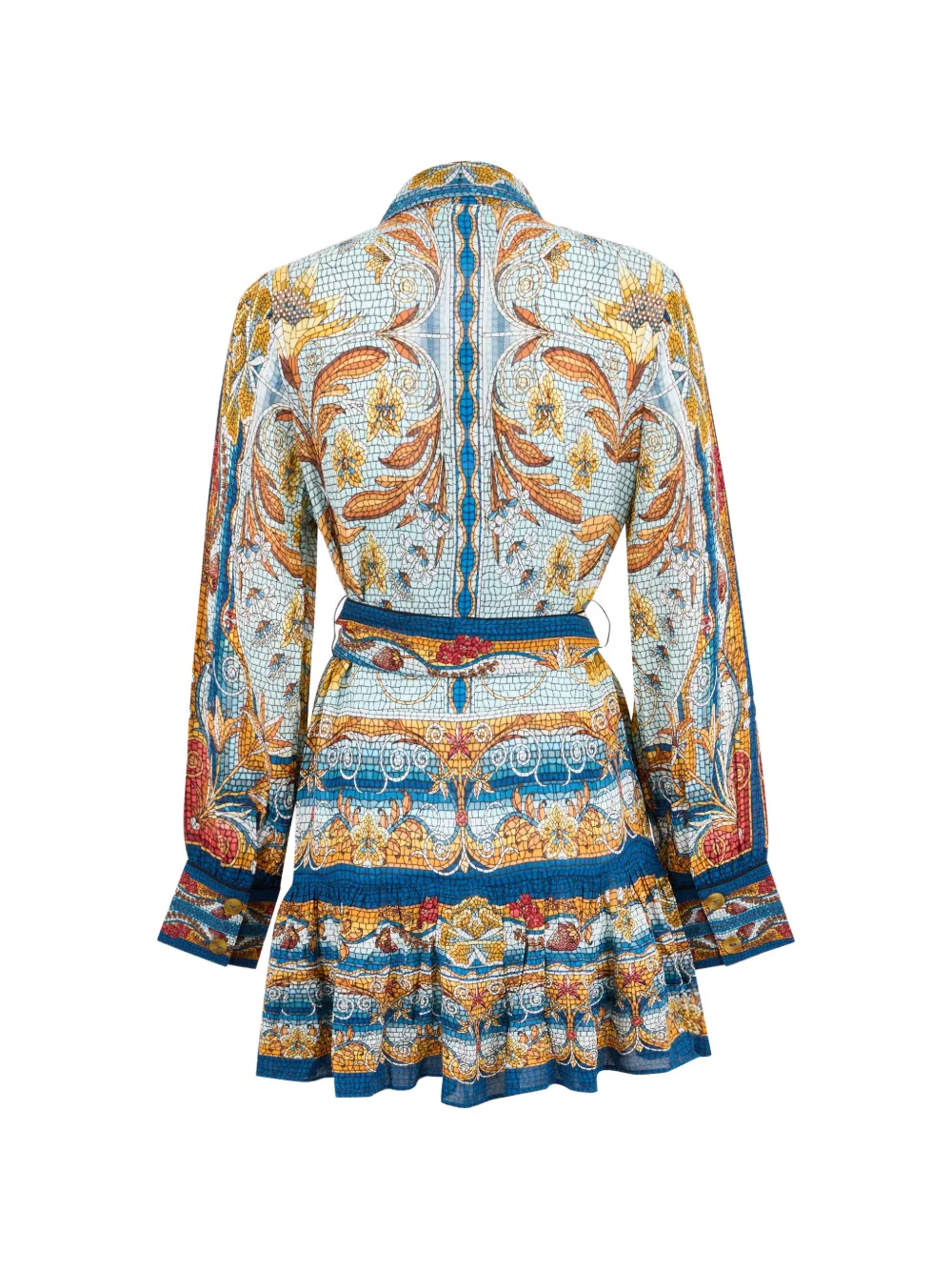 FARM Rio mosaic-print Mini Dress | Blue | FARFETCH JO